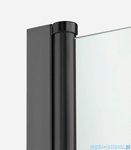 New Trendy New Soleo Black drzwi wnękowe dwuskrzydłowe 130x195 cm przejrzyste D-0248A