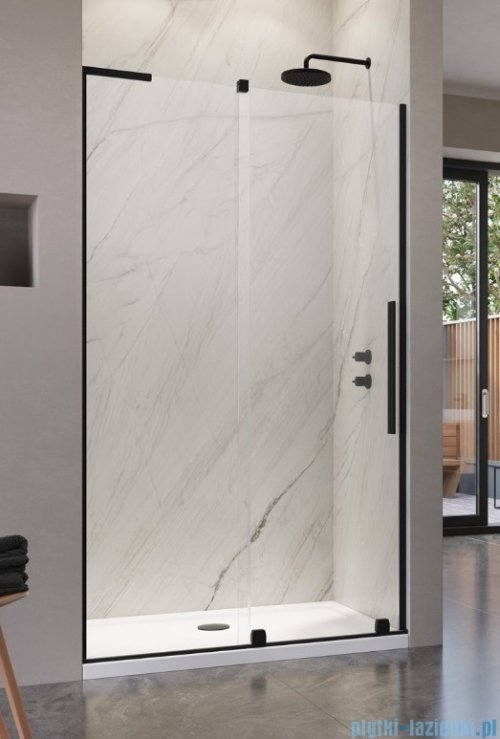 Radaway Furo SL Black DWJ drzwi 90cm lewe czarny mat/szkło przejrzyste 10307472-54-01L/10110430-01-01