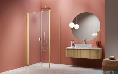 Radaway Nes 6 Kds I Brushed Light Gold kabina 120x75cm lewa szczotkowane jasne złoto 10023120-98-01L/10043075-98-01