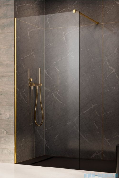 Radaway Modo X Gold II kabina Walk-in 155x200 złoty połysk/przejrzyste 10mm 389355-09-01