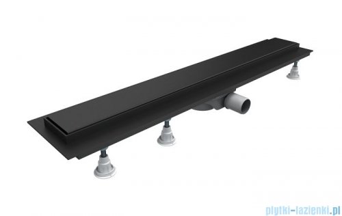 Schedpol Base-Low Black odpływ liniowy z maskownicą Steel 60x8x7cm czarny OLSL60/CST-LOW