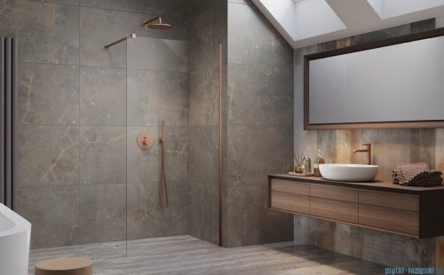 Radaway Modo New II Brushed Copper kabina Walk-in 55x200 szczotkowana miedź 389055-93-01
