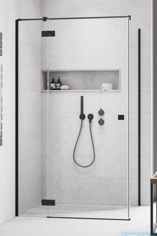 Radaway Essenza Black Kdj kabina 80x75cm lewa szkło przejrzyste 1385043-54-01L/1384049-01-01