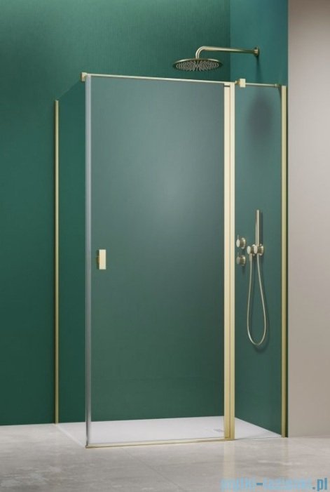 Radaway Nes 6 Kdj II Brushed Light Gold kabina 80x100cm prawa szczotkowane jasne złoto 10032080-98-01R/10039100-01-01