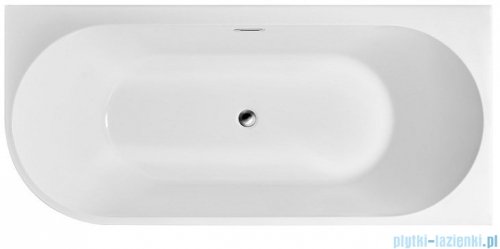 Corsan Intero wanna asymetryczna prawa z półką 170x80 cm biała + syfon E-240XLP