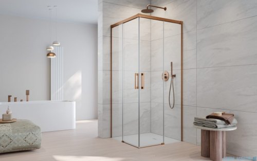 Radaway Idea Kdd Brushed Copper kabina 110x110cm szczotkowana miedź 387063-93-01L/387063-93-01R