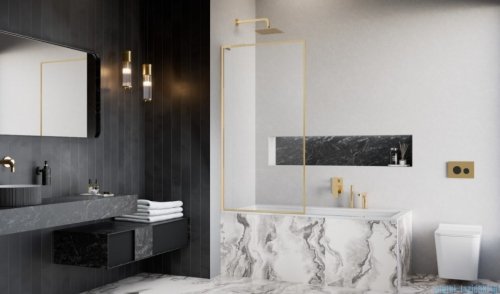 Radaway Modo F SL Gold PNJ II parawan nawannowy 60cm lewy złoty połysk/przejrzyste 10406060-09-01L