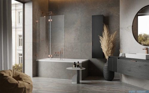 Radaway Essenza Pro Brushed Copper Pnd II parawan nawannowy 120cm lewy szczotkowana miedź 10102120-93-01L