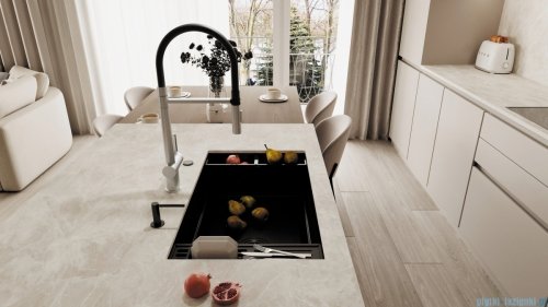 Deante MAGNETIC Bateria kuchenna z podłączeniem do filtra wody z elastyczną wylewką stal szczotkowana BRM_F75M