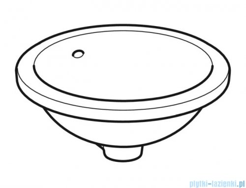 Geberit VariForm Umywalka okrągła z przelewem 42x40,5cm 500.744.01.2