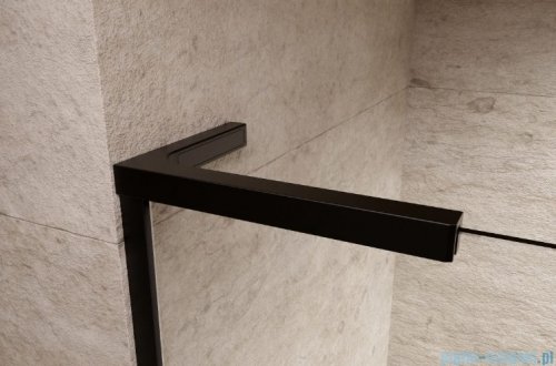Radaway Essenza 8 SL Black PND II parawan nawannowy 120cm prawy czarny mat/przejrzyste 10500120-54-01R