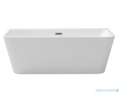 Besco Varya 150x75cm wanna wolnostojąca przyścienna + syfon klik-klak chrom #WAS-150-VR