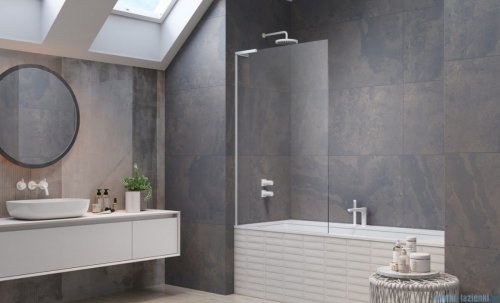 Radaway Modo SL White PNJ II parawan nawannowy 70cm lewy biały mat/przejrzyste 10316070-04-01L