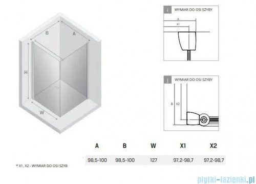 New Trendy New Soleo Light Gold 100x100x195 cm kabina złoty połysk/szkło przejrzyste K-1884