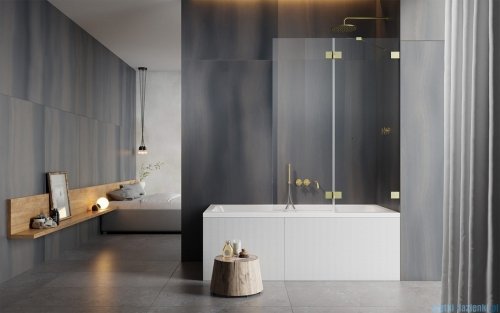 Radaway Essenza Pro Brushed Gold Pnd II parawan nawannowy 130cm prawy szczotkowane złoto 10102130-99-01R