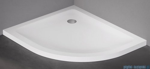 New Trendy Mild Satin Brodzik akrylowy asymetryczny 80x90x4,5 cm lewy biały mat B-0684