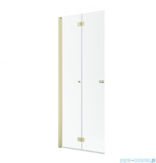 Radaway Nes 6 KDD B Brushed Light Gold kabina walk-in 80cm lewa szczotkowane jasne złoto szkło przejrzyste 10024080-98-01L