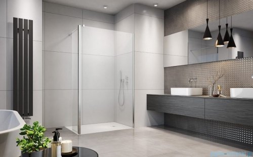 Radaway Eos Walk-in kabina prysznicowa 80 prawa przejrzyste 13799500-01R