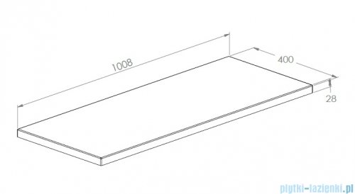 Roca blat do szafki łazienkowej ORZECH 101x40x2cm A857965579