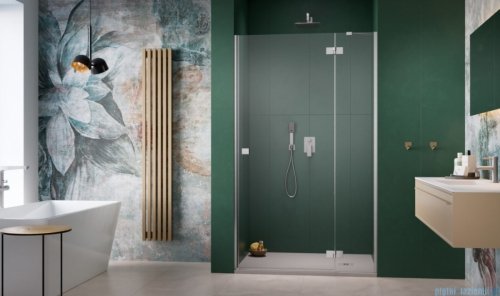 Radaway Essenza 8 Brushed Nickel Dwj drzwi wnękowe 130cm prawe szczotkowany nikiel/szkło przejrzyste 10480812-01-01R/10460437-91-01R