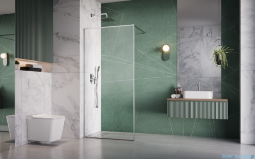 Radaway Modo F II chrom kabina Walk-in 150x201cm szkło przejrzyste 10409154-01-01