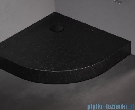 New Trendy Mild Stone Brodzik akrylowy półokrągły 90x90x11,5 cm czarny B-0559