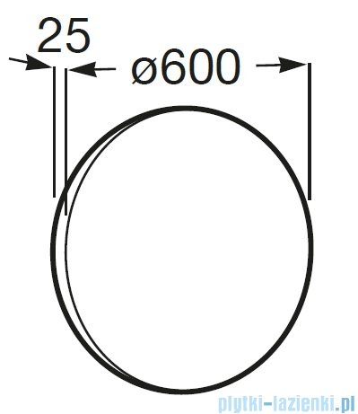 Roca Luna lustro łazienkowe z oświetleniem obwodowym LED 60cm A812400000