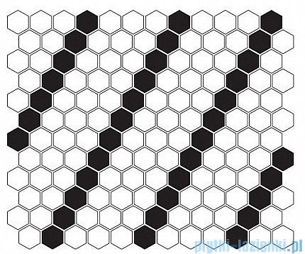 Dunin Mini Hexagon B&amp;W Lean płytka ścienna 26x30cm