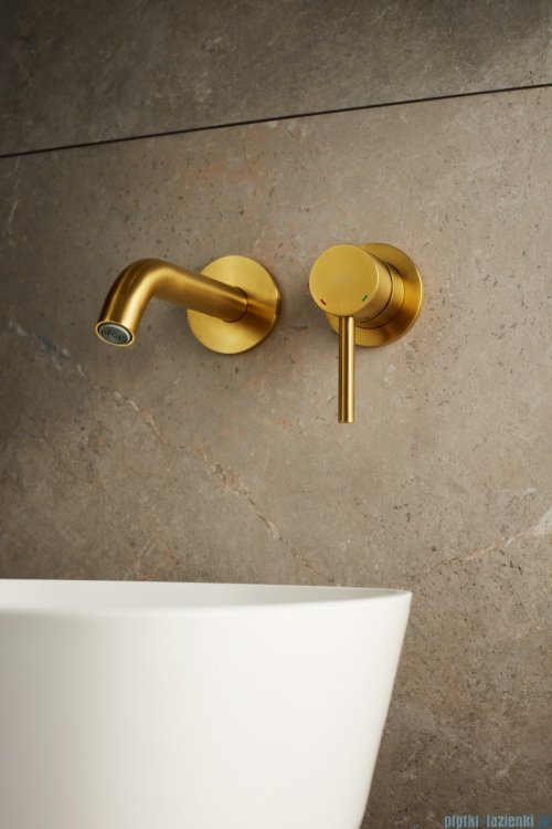 KFA MOZA BRUSHED GOLD bateria umywalkowa podtynkowa złoty szczotkowany 5039-810-31