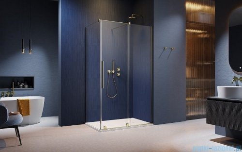 Radaway Furo Kdj Brushed Gold kabina 90x90cm prawa szczotkowane złoto 10104472-99-01R/10110430-01-01/10113090-01-01