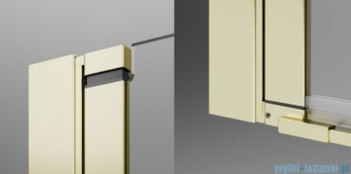 Radaway Nes Brushed Light Gold DWSB Drzwi wnękowe 100cm W1 prawe szczotkowane jasne złoto szkło przejrzyste 10044750-98-01R/10045250-01-01