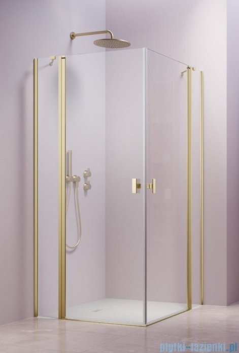 Radaway Nes 6 Kdd II Brushed Light Gold kabina 100x100cm szczotkowane jasne złoto 10031100-98-01L/10031100-98-01R