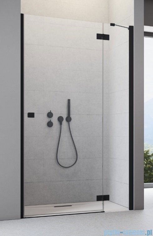 Radaway Essenza New Black Dwj drzwi wnękowe 120cm prawe szkło przejrzyste 385016-54-01R