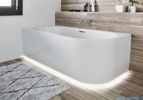 Riho Desire Corner Velvet Led wanna narożna Riho Fall napełnianie przez przelew z hydromasażem Sparkle Mood prawa MATOWA 170x77cm B156010105