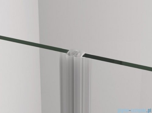 SanSwiss Cadura Black Line drzwi wahadłowe 75cm jednoczęściowe prawe z profilem przyściennym  czarny mat CA1CD0750607