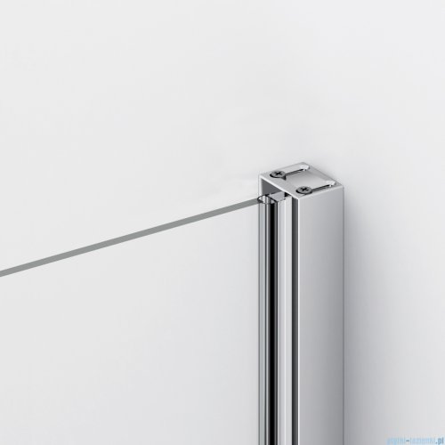 Ronal ANNEA AN13 Drzwi jednoczęściowe ze ścianką stałą w linii 100x200cm prawe srebrny połysk AN13D10005007