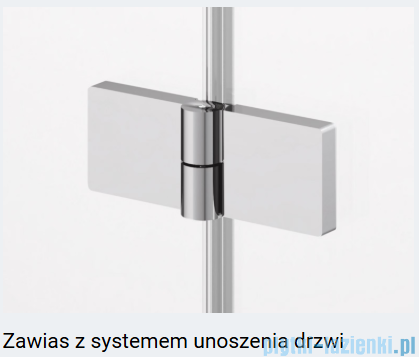 Ronal ANNEA AN13 Drzwi jednoczęściowe ze ścianką stałą w linii 80x200cm prawe miedź szczotkowana AN13D08002707