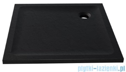 New Trendy Mild Stone Brodzik akrylowy kwadratowy 100x100x4,5 cm czarny B-0585