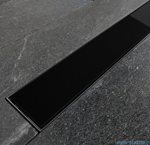 Besco Virgo Black czarny odpływ liniowy 90x6cm OL-90-VBL