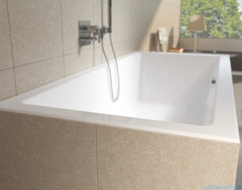 Riho Lugo 180x80cm wanna prostokątna z hydromasażem Pneumatic lewa + nogi + syfon BT02-PNE-L