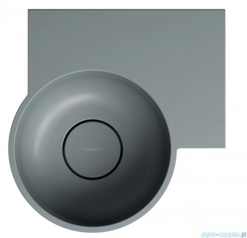 Omnires Ovo M+ umywalka nablatowa/wisząca prawa 33x34 cm ash grey mat OVO335UWPAG