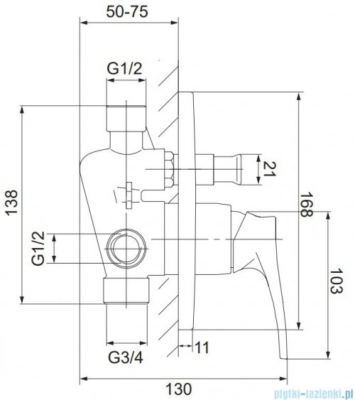 Omnires Art Deco kompletny zestaw podtynkowy brąz antyczny SYSAD26BR