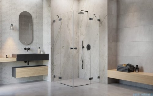 Radaway Essenza Pro Brushed GunMetal Kdd kabina 90x80cm szczotkowany grafit 10096090-92-01L/10096080-92-01R