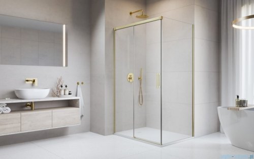Radaway Idea 8 Kdj Brushed Gold kabina 120x80cm lewa szczotkowane złoto 10340620-99-01L/10350553-01-01/10360080-01-01R