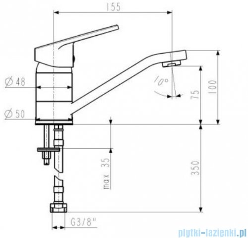 KFA Topaz bateria umywalkowa, kolor chrom 4012-715-00