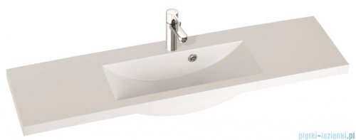 Marmorin umywalka nablatowa Talia 120, 120 cm bez otworu biała 270120022010