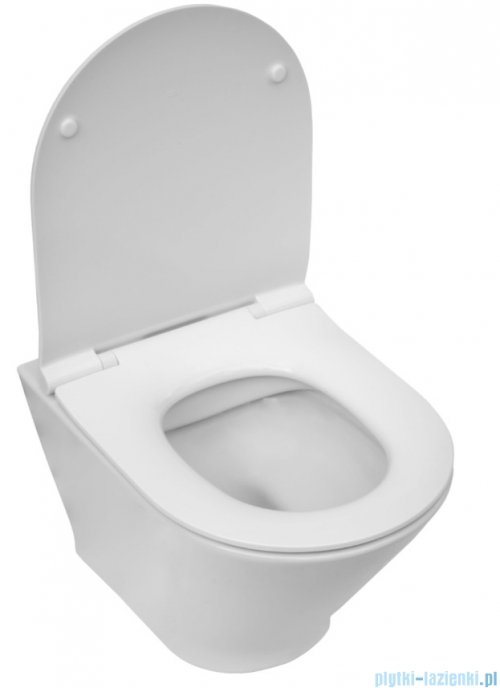 Roca Gap Round miska WC wisząca Rimless biała SUPERGLAZE  A3460NBS00