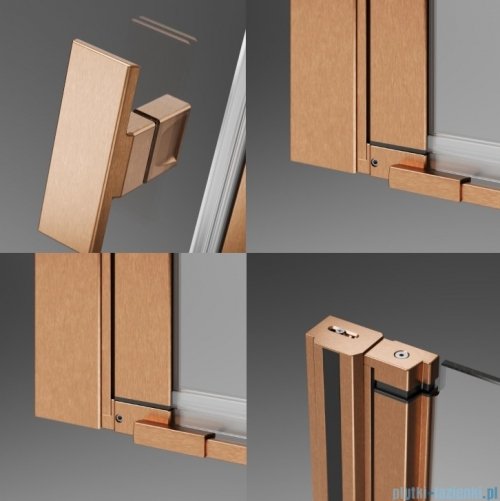 Radaway Nes Kds I Brushed Copper kabina 100x90cm prawa szczotkowana miedź 10023100-93-01R/10043090-93-01