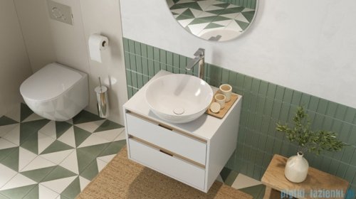 Excellent Luqa Spin Miska wisząca bezrantowa z deską wolnoopadającą biały połysk CEAC.6403.K.6405.480.WH