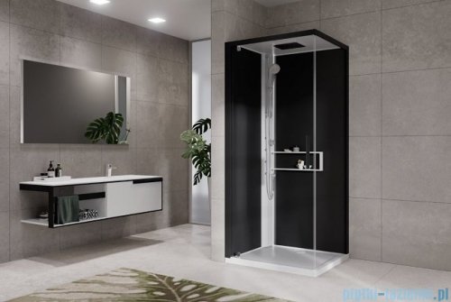 Novellini Glax 2 2.0 kabina z hydromasażem 80x80 lewa biała G22GF80SM1-1UH